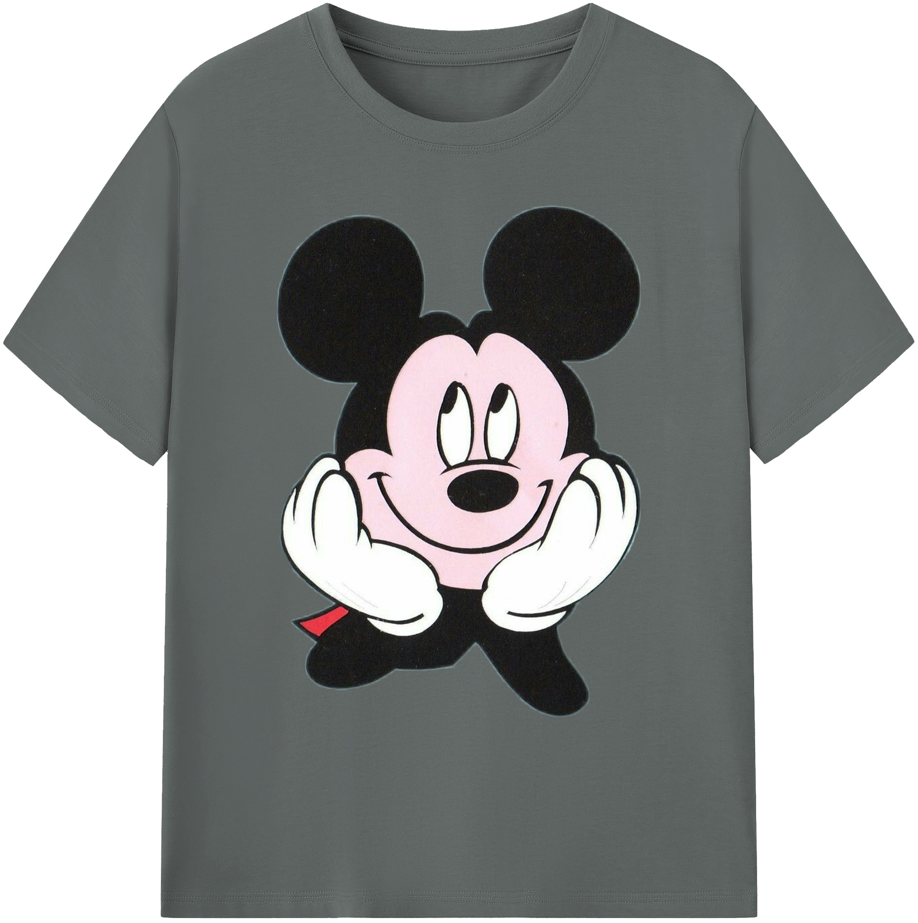 ミッキーマウス Mickey Mouse 綿100％ メンズ半袖Tシャツ｜肌触りやわらか＆通気性